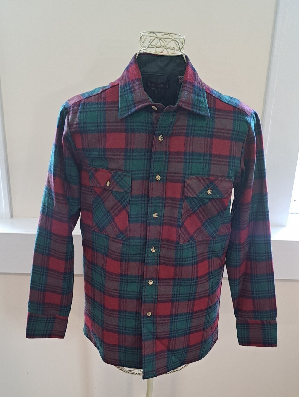Vtg. Traditionalist Men's Plaid Flannel Insulated Jacket Cabincore Grandpacore S